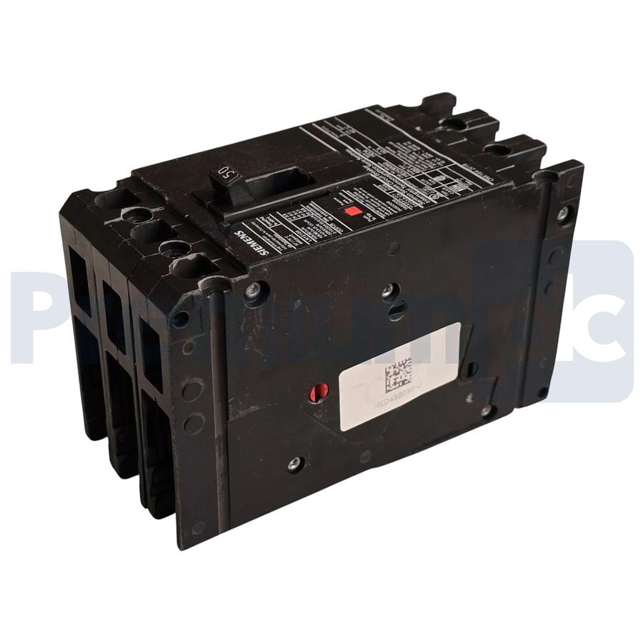 Used Siemens ITE HED43B050 Sentron ED Frame Circuit Breaker 50A 3-Pole 480V 42kA NSNP