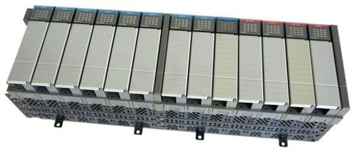 Used ALLEN BRADLEY 1746-A13 SLOT RACK SER B 1746-IB16, 1746-OA16, 1746-IA16 MODULES