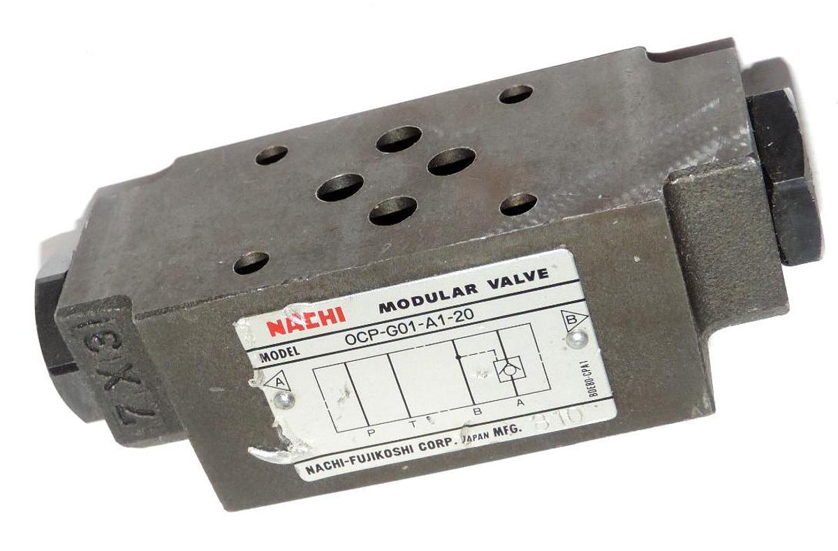 Used NACHI OCP-G01-A1-20 MODULAR VALVE OCPG01A120 PILOT OPERATOR VALVE