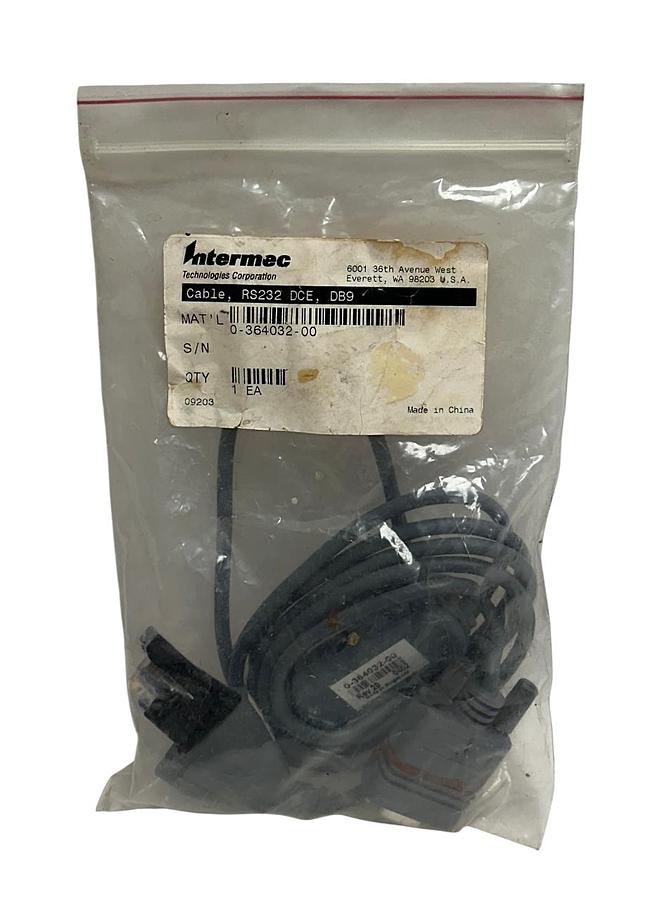 Used 2 INTERMEC 0-364032-00 / 036403200 OEM RS-232 DCE DB9 CABLES Rev. 20 NSMP