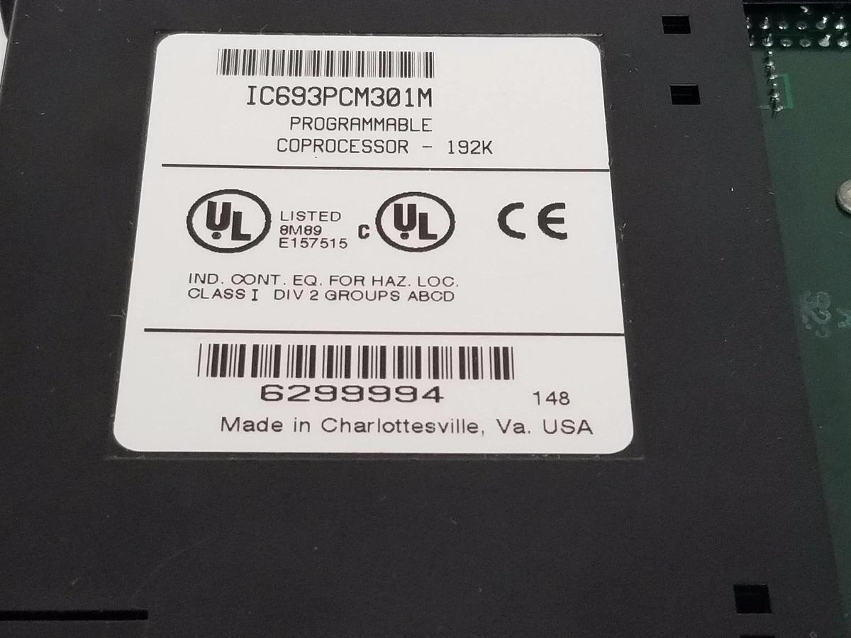 Used GE FANUC IC693PCM301M PROGRAMMABLE COPROCESSOR -192K