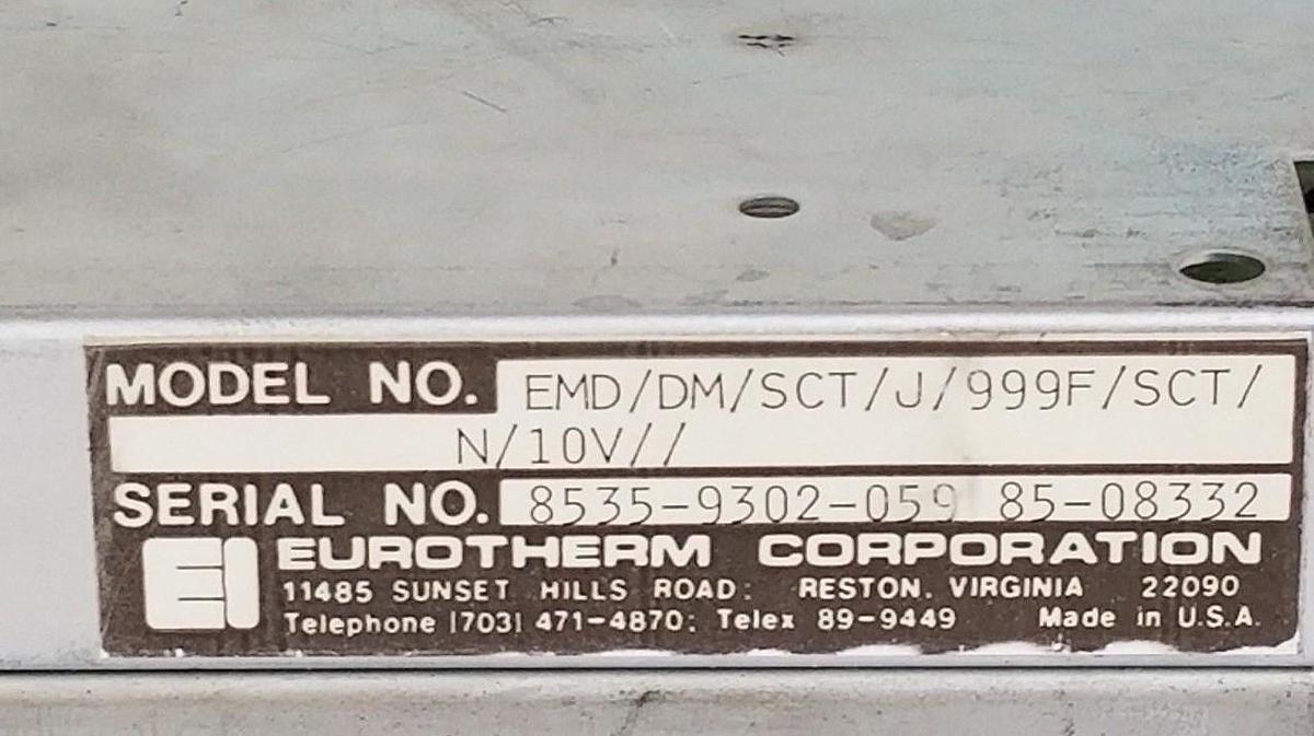 Used EUROTHERM EDM/DM/SCT/J/999F/SCT/N/10V DUAL MODULE