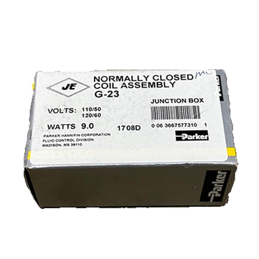 Used NEW PARKER G-23 / G23 NORMALLY CLOSED COIL ASSEMBLY 1708D 110/120V 50/60Hz 9W