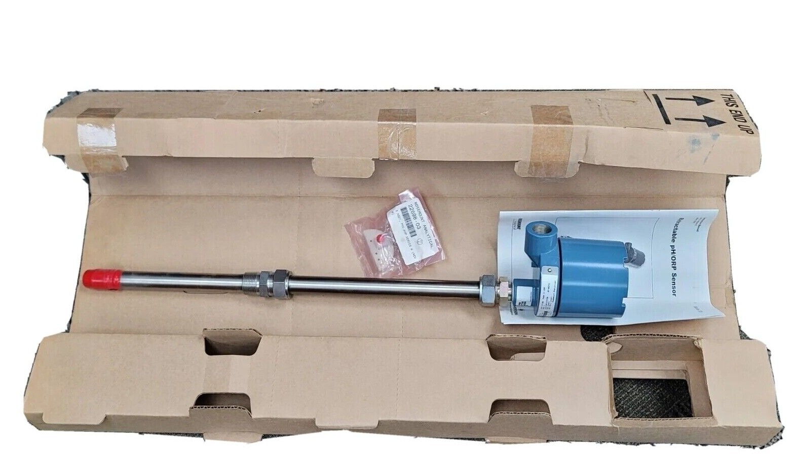 Used NIB EMERSON ROSEMOUNT 0385-02-08-10 RETRACTABLE pH/ORP SENSOR