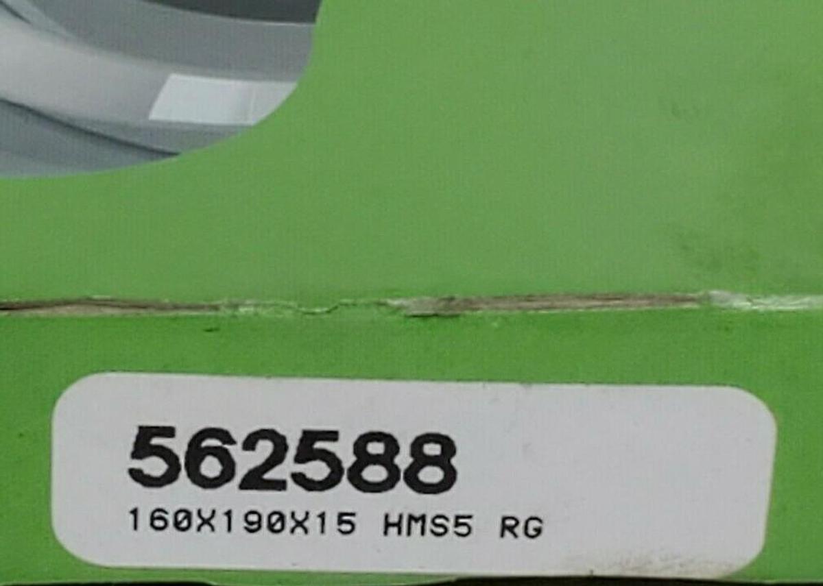NIB SKF 562588 OIL SEAL 160MM ID 190MM OD 15MM WIDTH SINGLE LIP