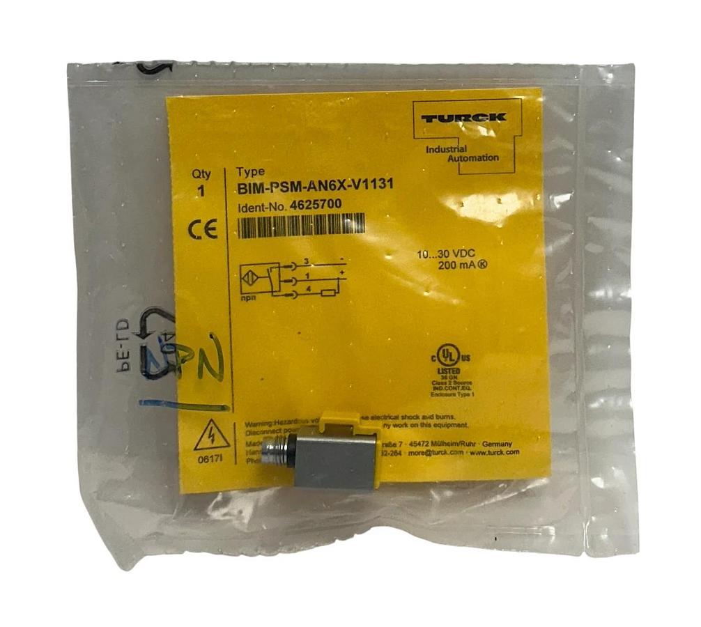 Used TURCK BIM-PSM-AN6X-V1131 / 4625700 MAGNETIC FIELD SENSOR 10-30VDC 200mA NSMP