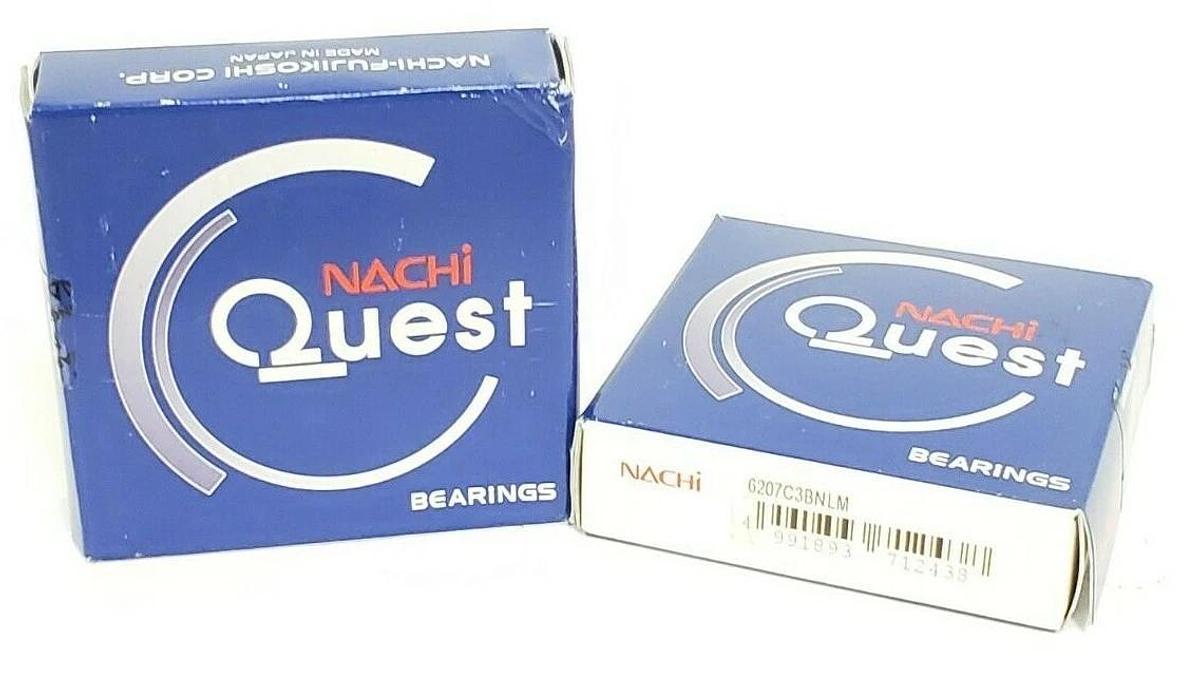 Used LOT OF 2 NEW NACHI 6207C3BNLM BEARINGS