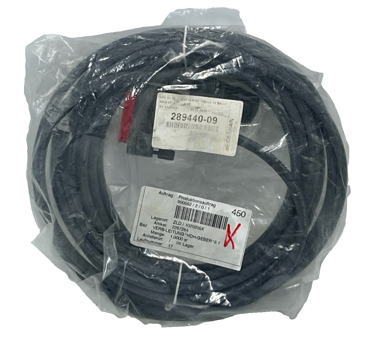 HEIDENHAIN 289440-09 Adapter Cable APK 12-Pin (Female) to 12-Pin (Male) 9m