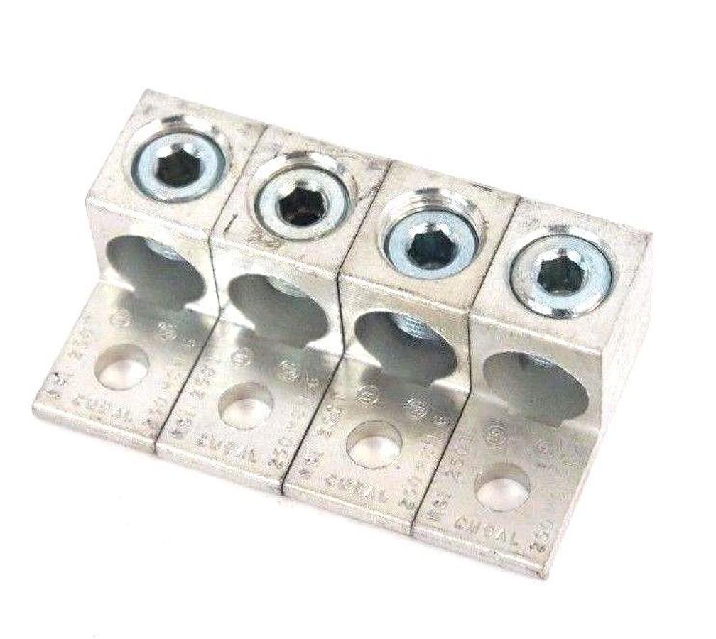 BOX OF 4 NEW NSI 250T CONNECTORS SINGLE LUG-AL DUAL RATED