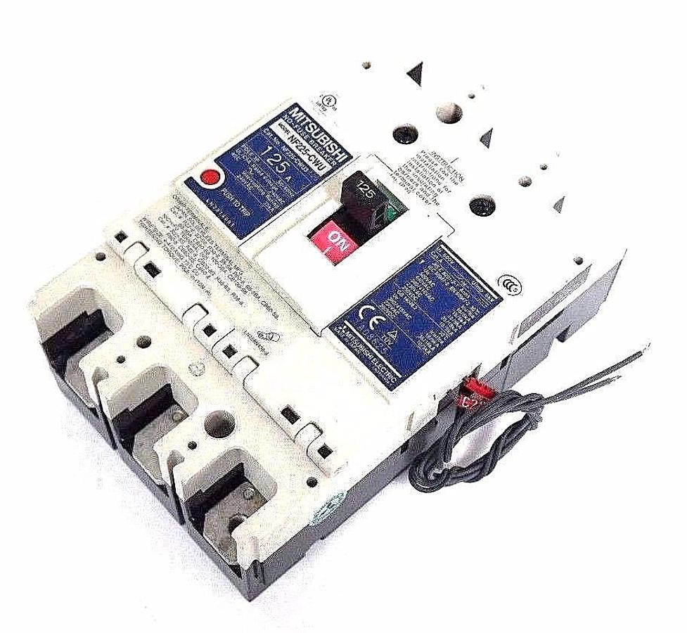 Used NIB MITSUBISHI NF225-CWU3 CIRCUIT BREAKER 125A, 3P, NF225-CWU NF225CWU3125