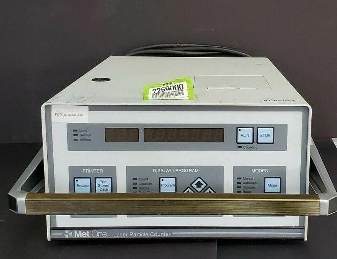 Used MET ONE A2408-1-115-1 LASER PARTICLE COUNTER 2082784-01, 0.3uM @ 1CFM
