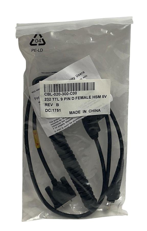Used 6 HONEYWELL CBL-020-300-C00 / CBL020300C00 SERIAL CABLES 9-PIN HSM 5V 1751 NSMP