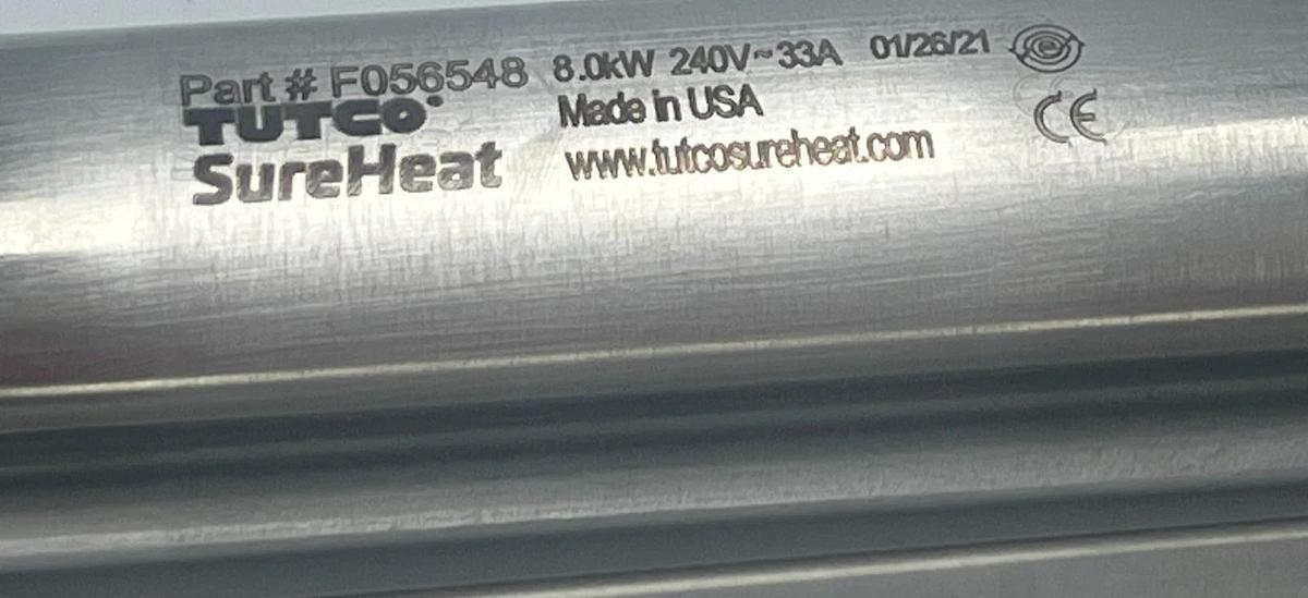 (2) Tutco SureHeat F056548 Heater Element 8.0kW 240V 33A Air Heater NSNP