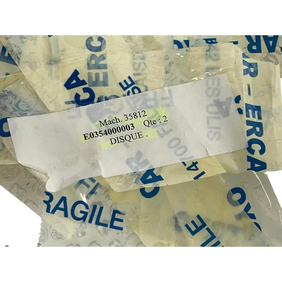 QTY 2 ERCA 354 000 003 Drive Disc / Pull Disc (E0354000003) - Packaging Machine