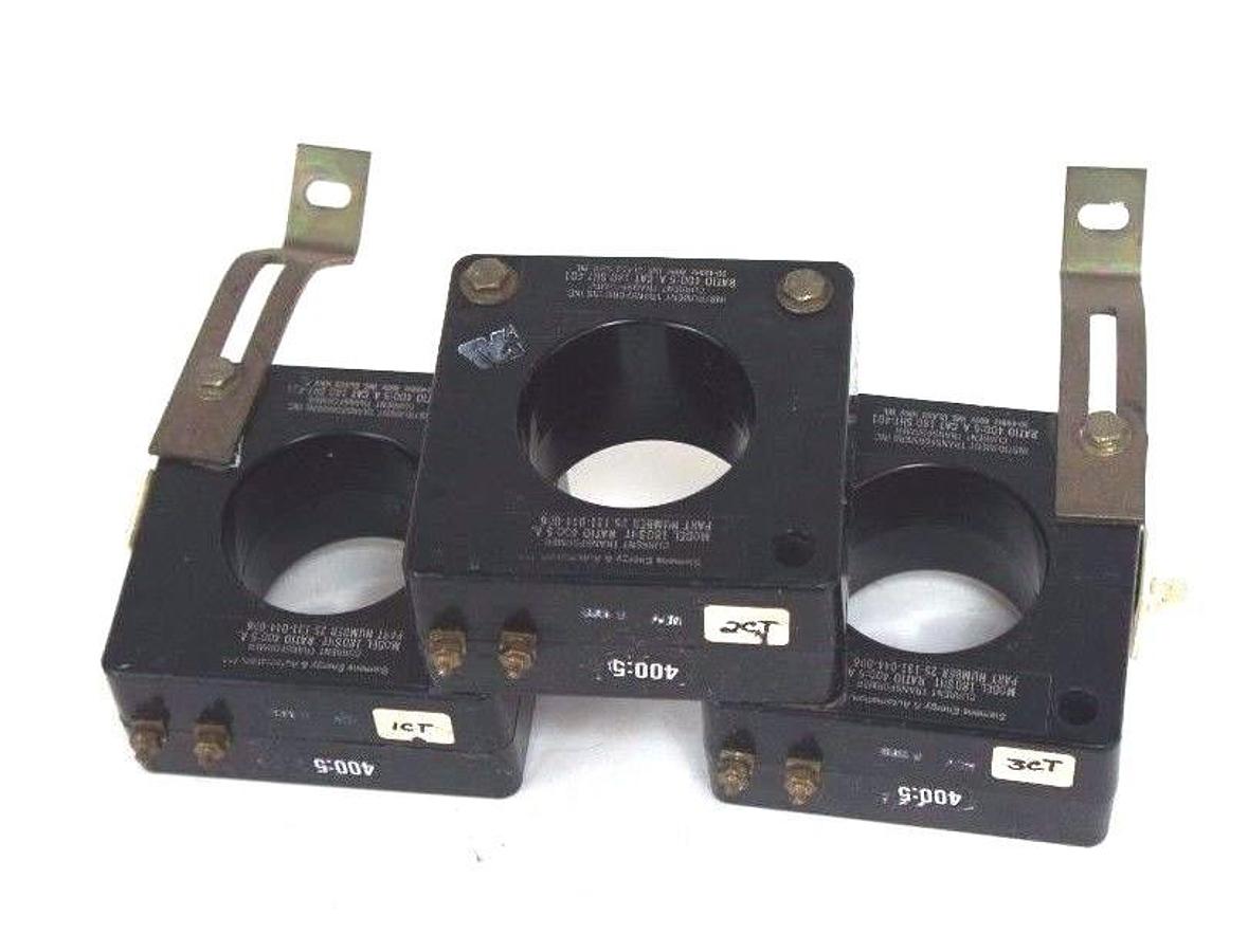 Used SIEMENS 25-131-044-006 TRANSFORMER MODEL: 180SHT 400:5A 180 SHT-401 - LOT OF 3