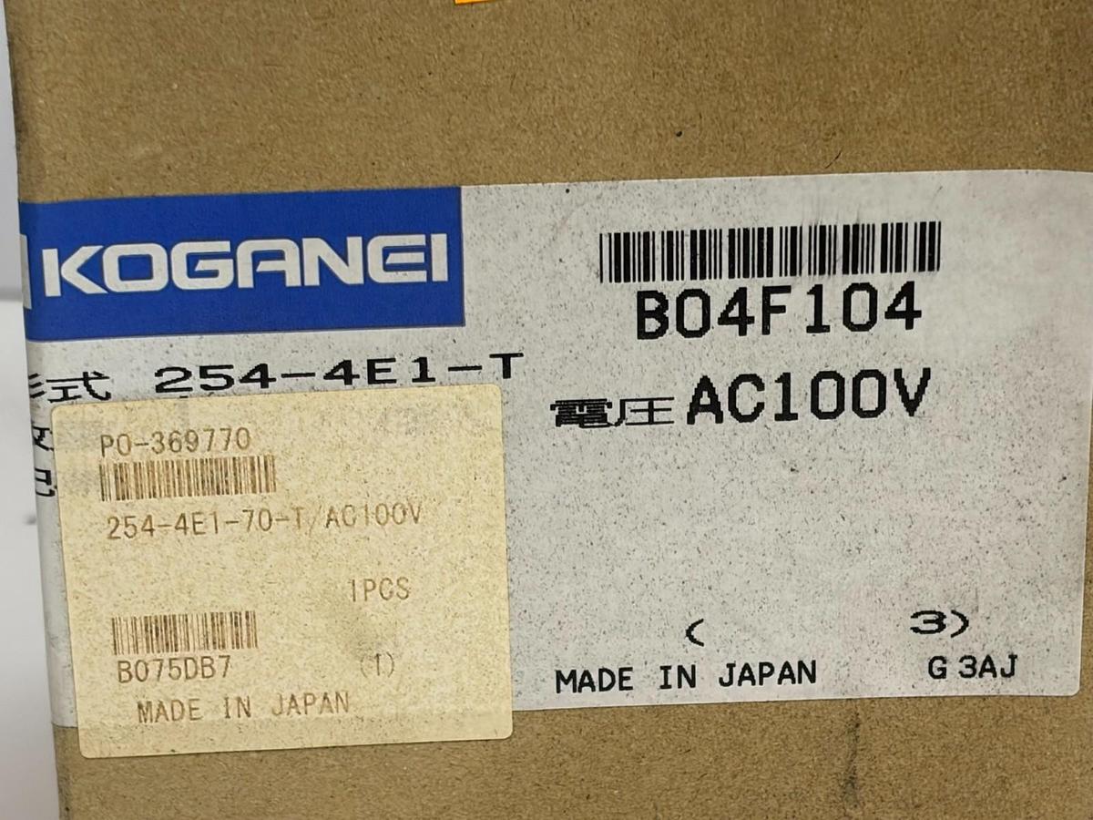 Used Koganei 254-4E1-T Air Valve AC100V Solenoid Directional Control Valve New