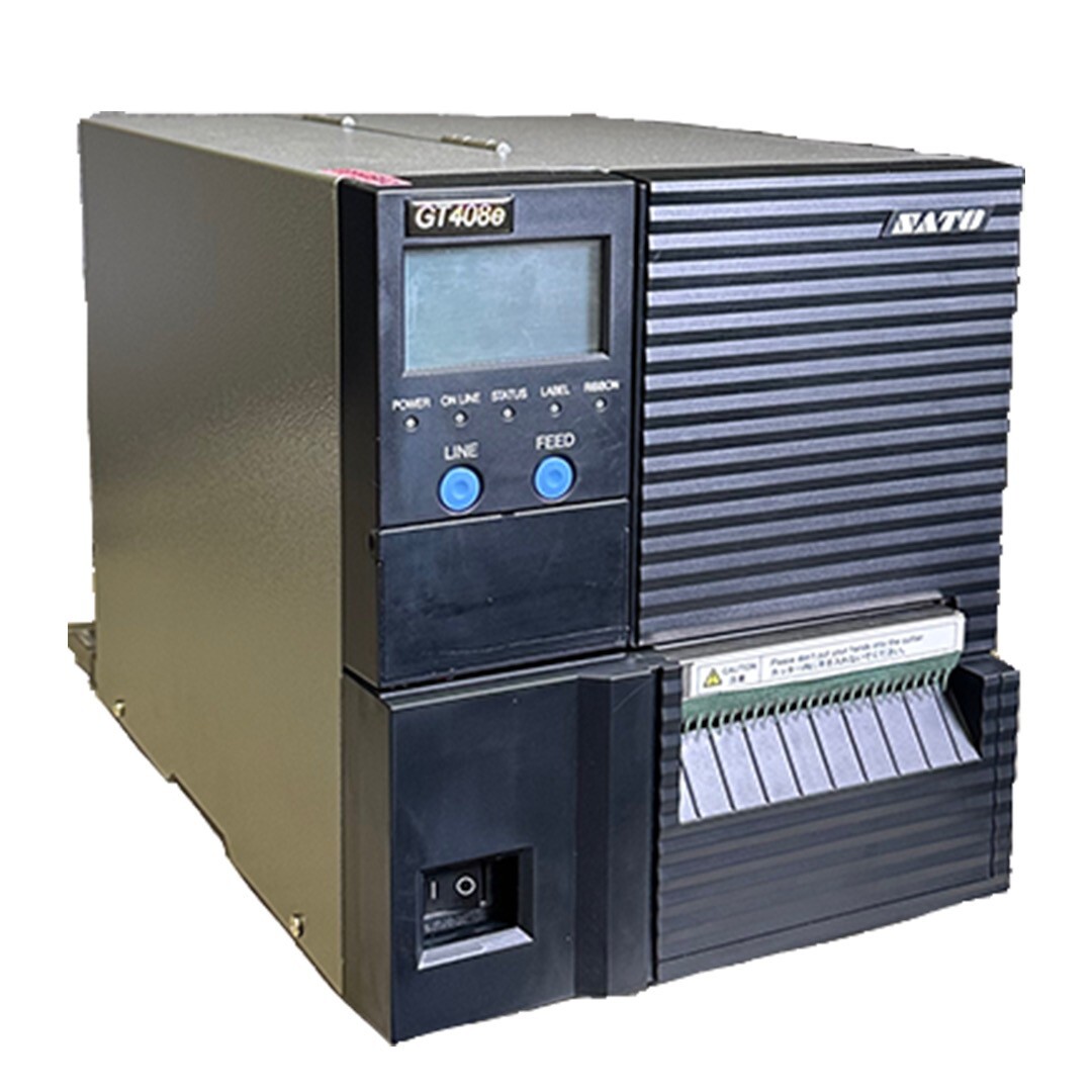 Used REPAIRED SATO GT408e THERMAL BARCODE PRINTER WGT408000 100-240V 50/60Hz