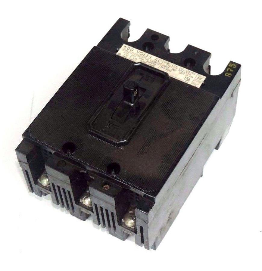 NIB GOULD ITE EF3-B015 MOLDED CASE CIRCUIT BREAKER 600VAC 15A EF3B015