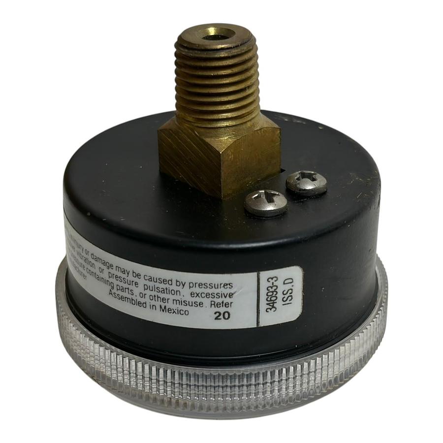 Used Parker Pneumatic Filter Regulator 07E33A13AB Max 250 PSI w/ Marsh 160 PSI Gauge