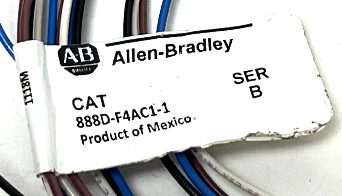 Used Lot of 2 Allen-Bradley 888D-F4AC1-1 DC Micro Receptacle 4-Pin Female 1M Ser B
