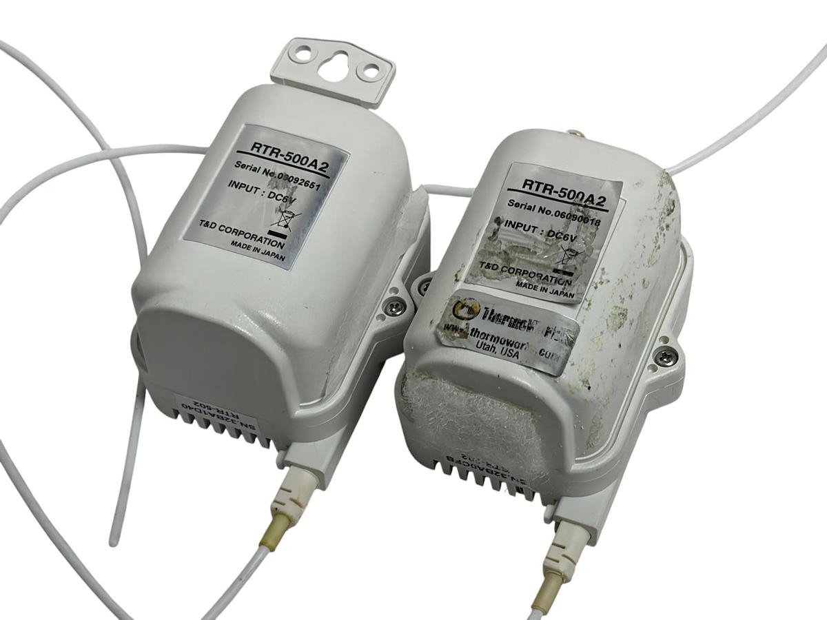 Used Lot of 2 T&D RTR-502 Wireless Temp Data Loggers RTR-500A2 Batteries Included