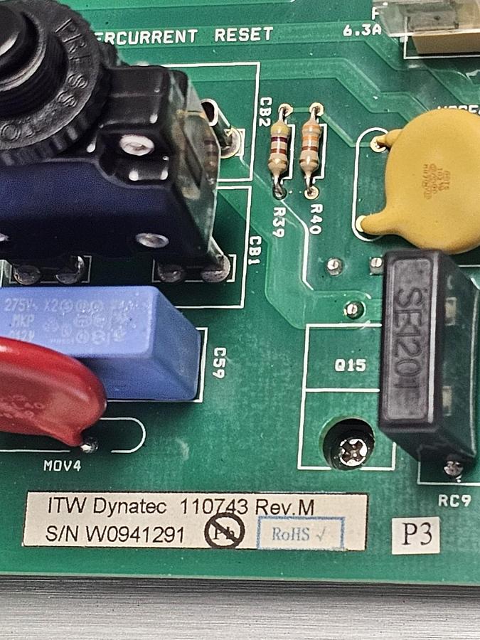 Used ITW DYNATEC 110743 REV. M HEAT SINK PC BOARD
