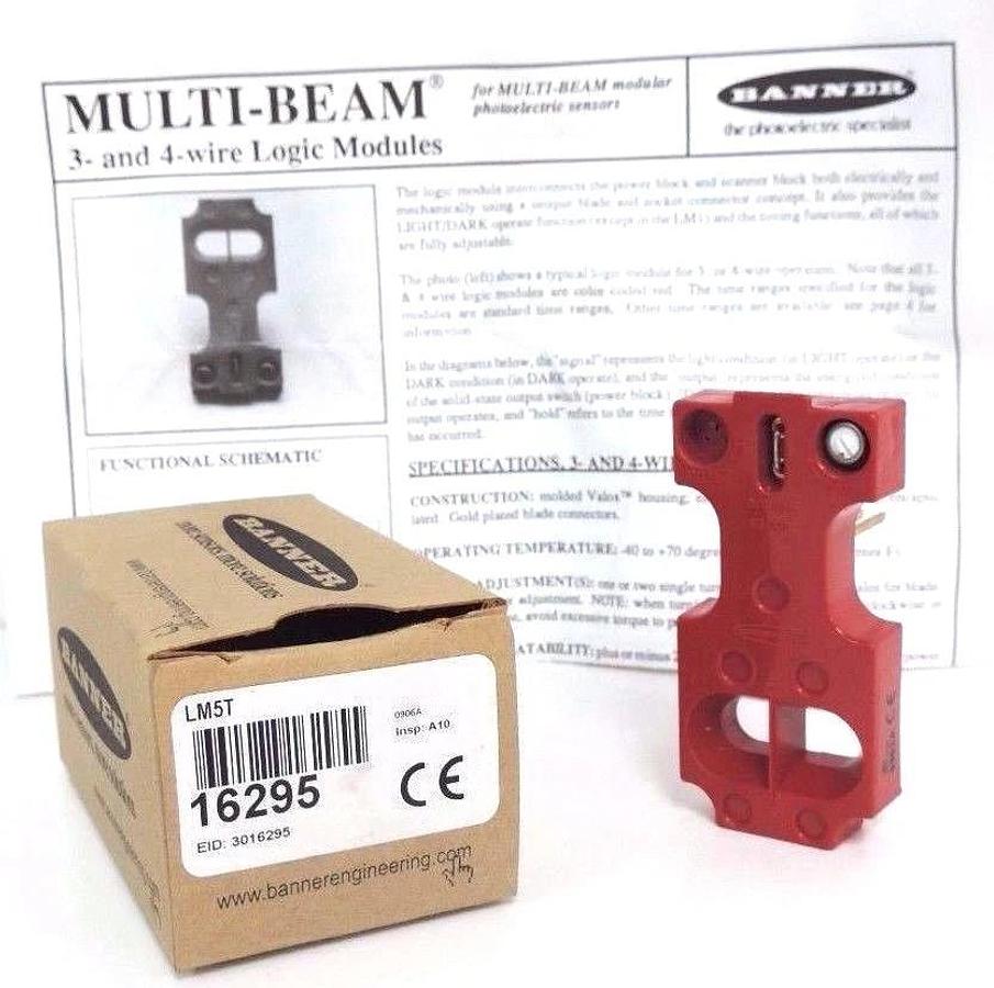 Used NIB BANNER LM5T MULTI-BEAM LOGIC MODULE 16295