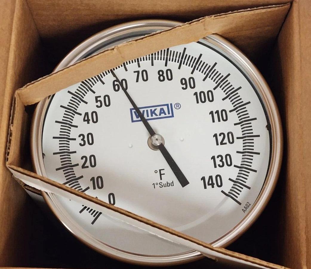 Used NIB WIKA TI.53 BIMETAL THERMOMETER STEM LENGTH: 12.0'' RANGE: 0/140F