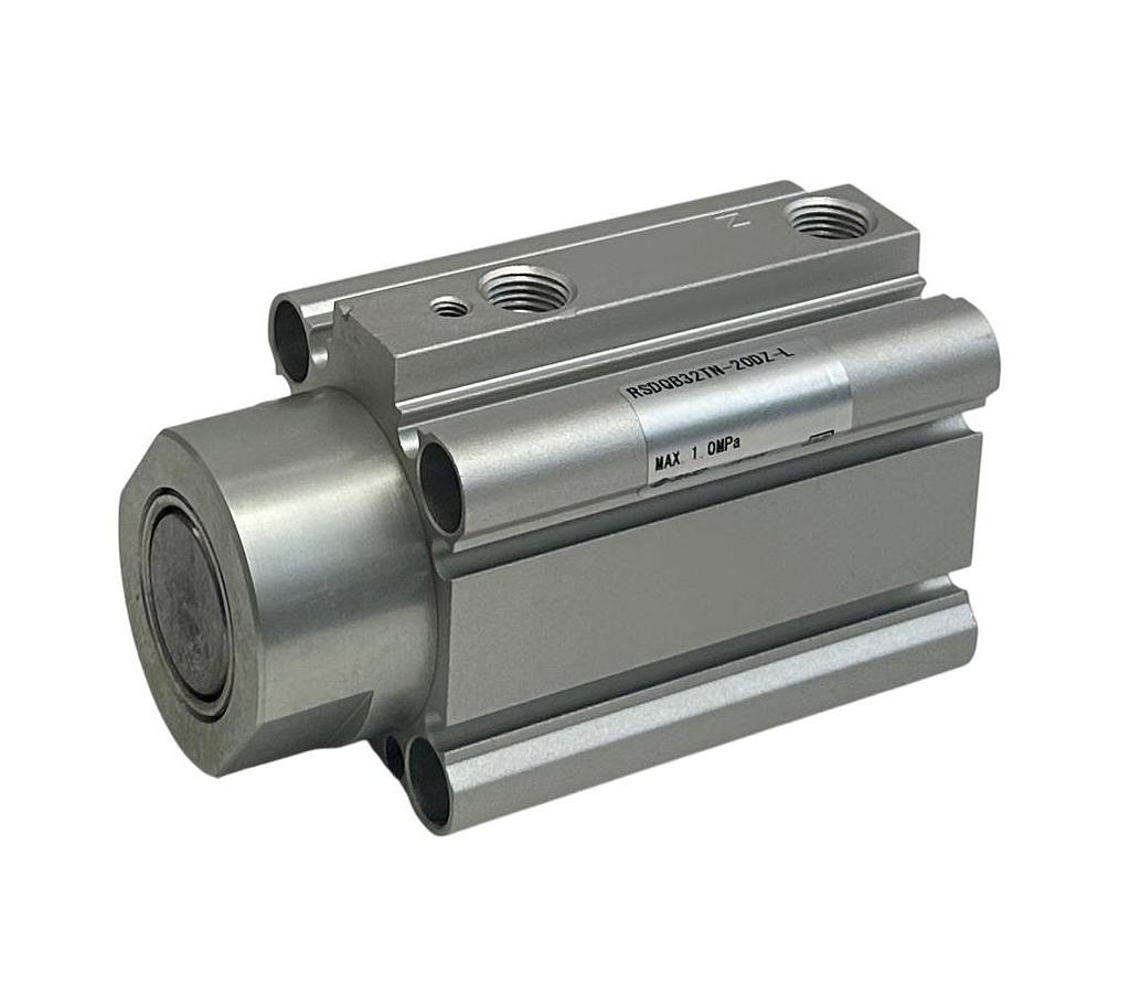 Used SMC RSDQB32TN-20DZ-L / RSDQB32TN20DZL COMPACT STOPPER CYLINDER 20mm STROKE USNP