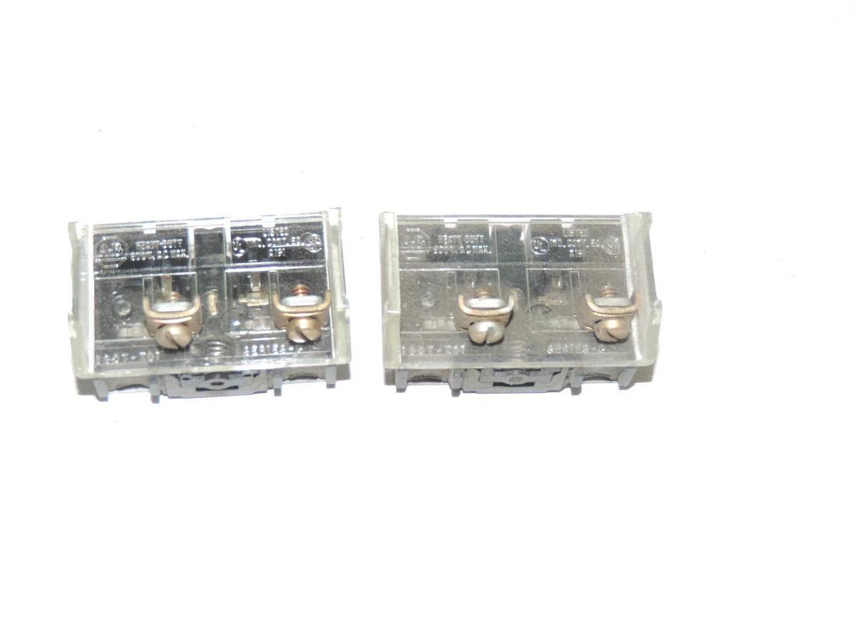 Used LOT OF 5 ASSORTED ALLEN BRADLEY CONTACT BLOCKS 800T-XD1, 880T-XD2, 800T-XD4