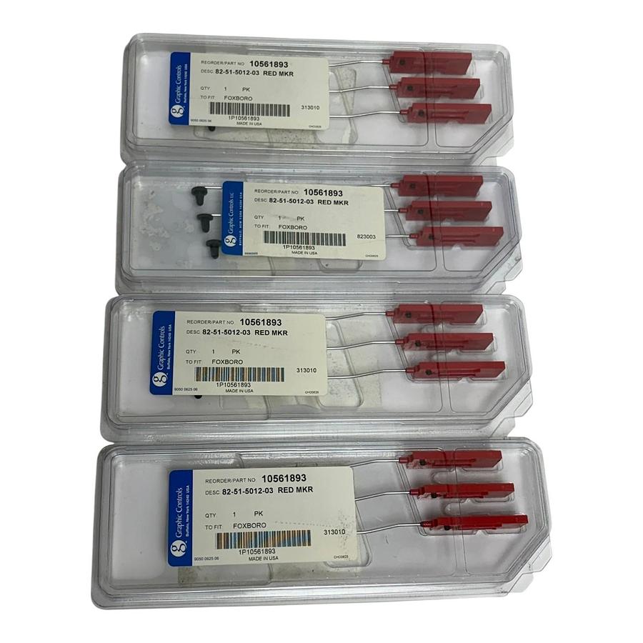 Used Lot of 4 Packs Graphic Controls 10561893 82-51-5012-03 Red Recorder Pens Foxboro