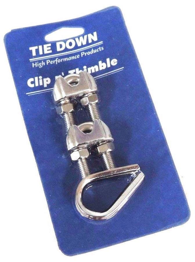 LOT OF 14 NEW TIE DOWN AYA20 CLIP AND THIMBLE KITS 5/16" STAINLESS STEEL
