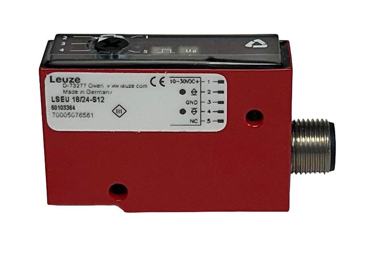 Used NEW LEUZE LSEU 18/24-S12 / 50103364 ULTRASONIC SENSOR TRANSMITTER 10-30VDC NSMP