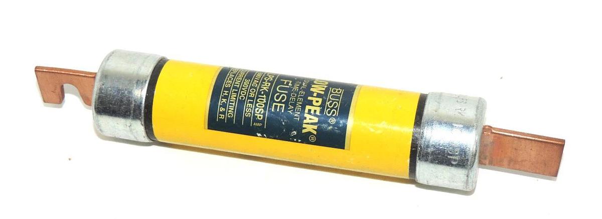 Used BUSSMANN LPS-RK-100SP LOW-PEAK DUAL ELEMENT TIME-DELAY FUSES LPSRK100SP