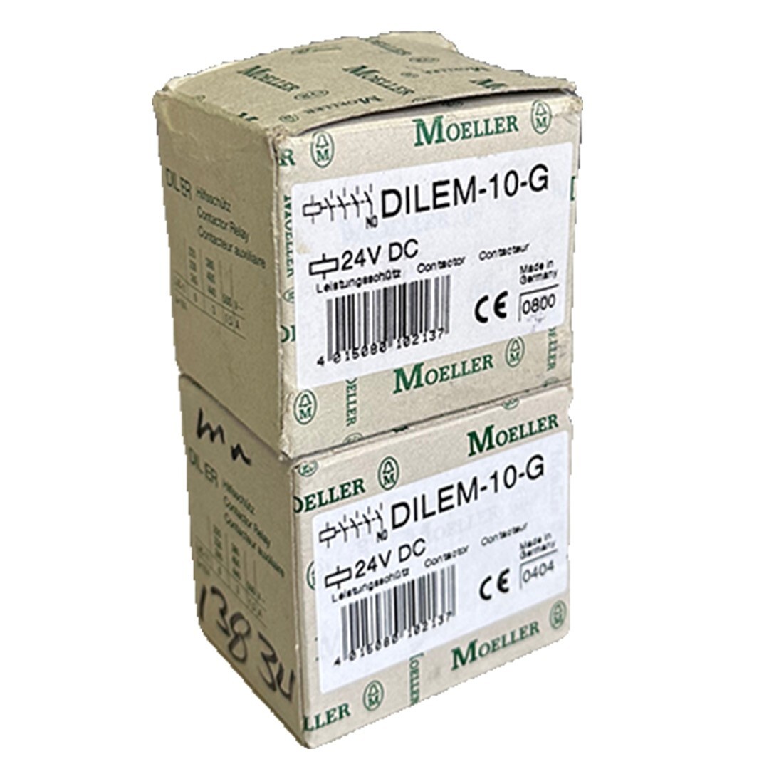 Used 2 NEW MOELLER DILEM-10-G / DILEM10G CONTACTORS 24VDC