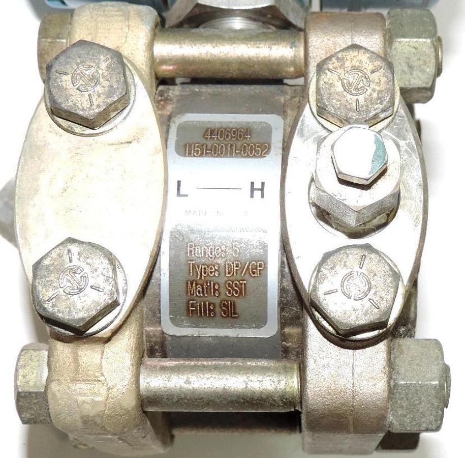Used ROSEMOUNT 1151 SMART TRANSMITTER P/N 01151-0934-0004 WITH 4406964 1151-0011-0052