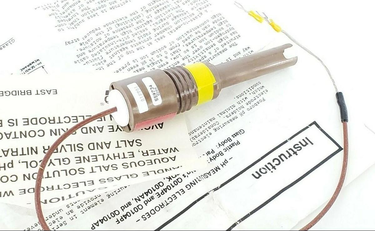 Used NEW FOXBORO Q0104PE pH MEASUREMENT ELECTRODE QO1O4PE QO104PE