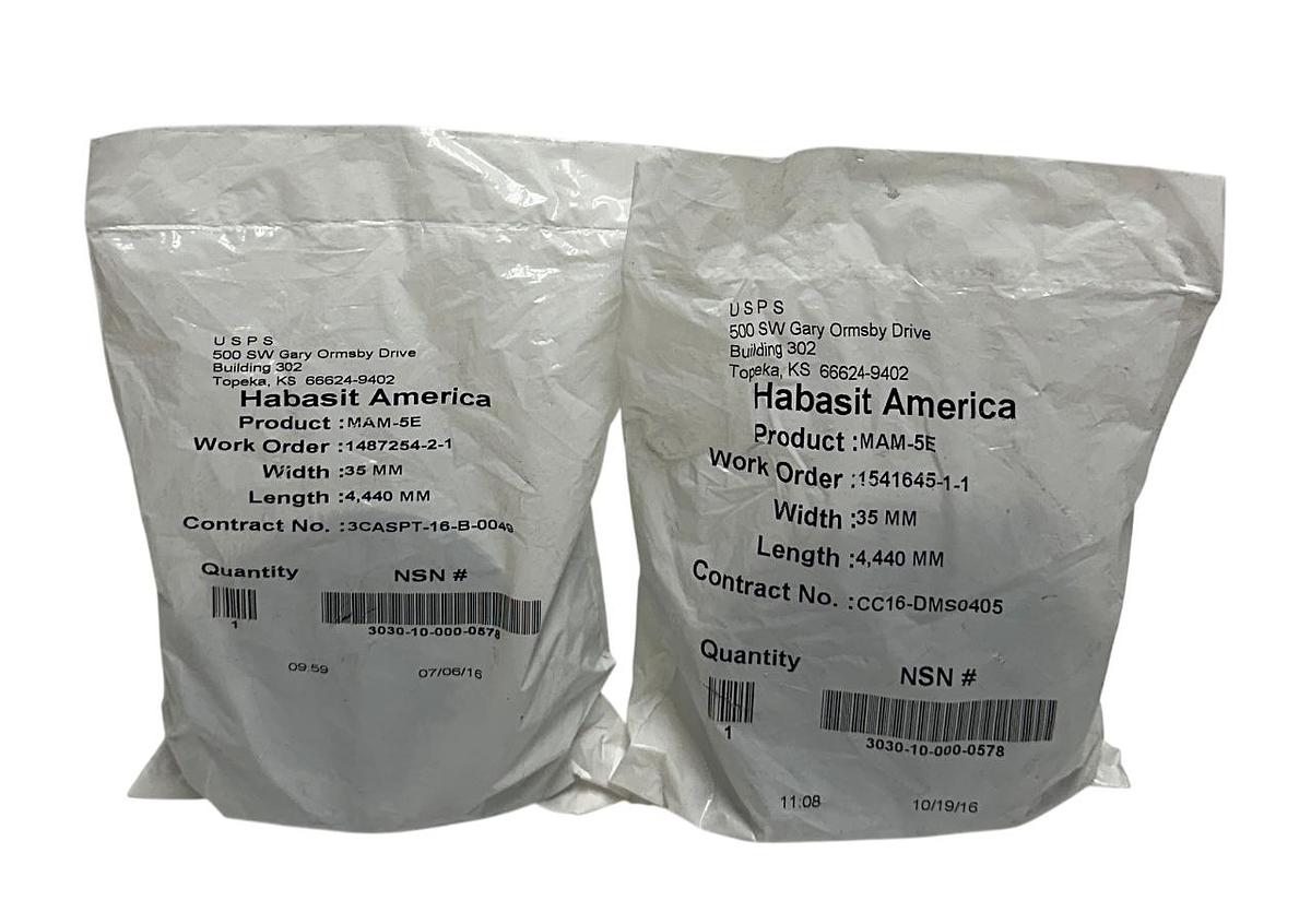 2 HABASIT AMERICA MAM-5E / MAM5E CONVEYOR BELTS W: 35mm L: 4,440mm NSFS