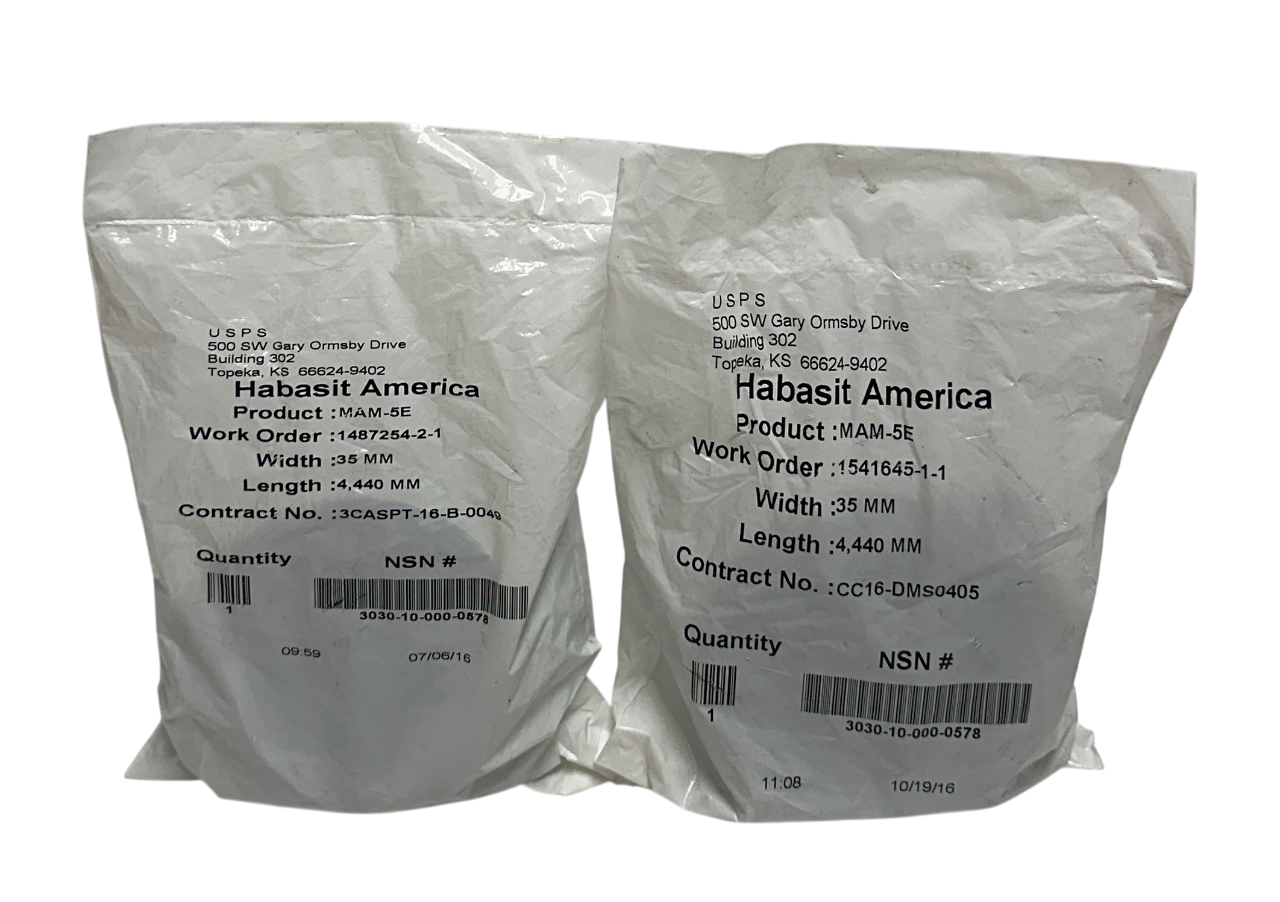 2 HABASIT AMERICA MAM-5E / MAM5E CONVEYOR BELTS W: 35mm L: 4,440mm NSFS