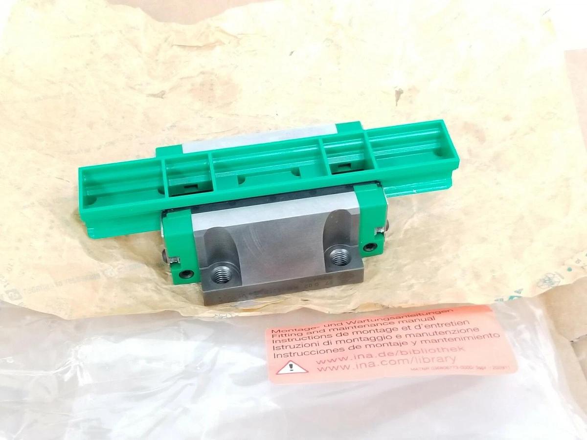 Used NIB INA KWVE25B-G4-V1 LINEAR BEARING GUIDE W/ MKVD25-B DUMMY GUIDEWAY