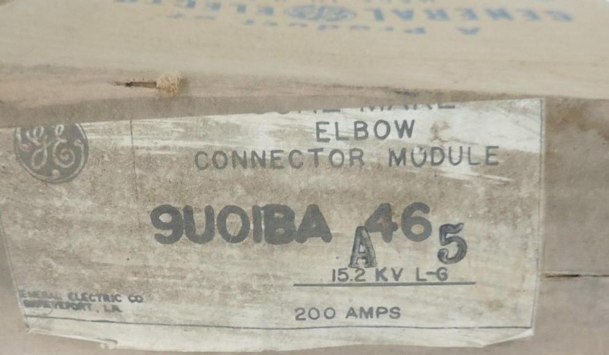 Used NIB GENERAL ELECTRIC 9U01BA-A465 ELBOW CONNECTOR MODULE 200 AMP, 15.2 KV L-G