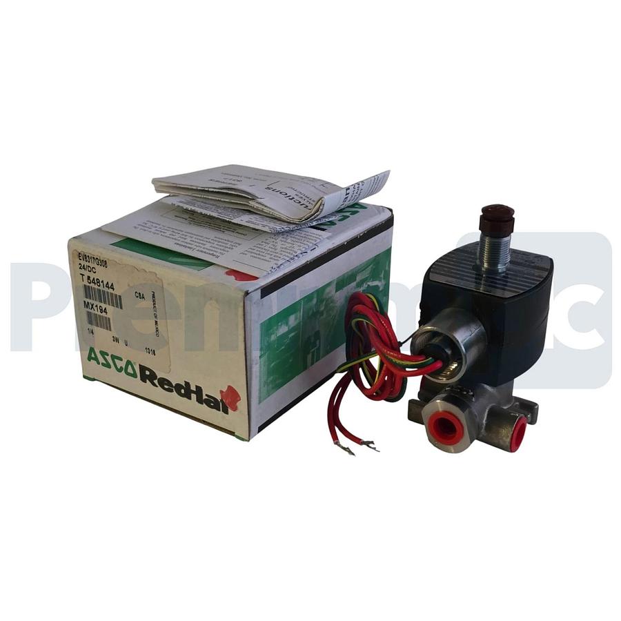 Used ASCO EV8317G308 3-Way/2-Pos Solenoid Valve 1/4" NPT S/S 24VDC 8317G308 NSMP