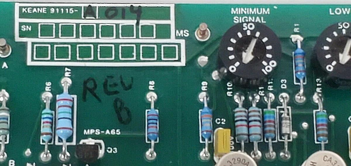 Used KEANE 91115-A014 CONTROL BOARD REV. B 91115-A 014 SI 851001