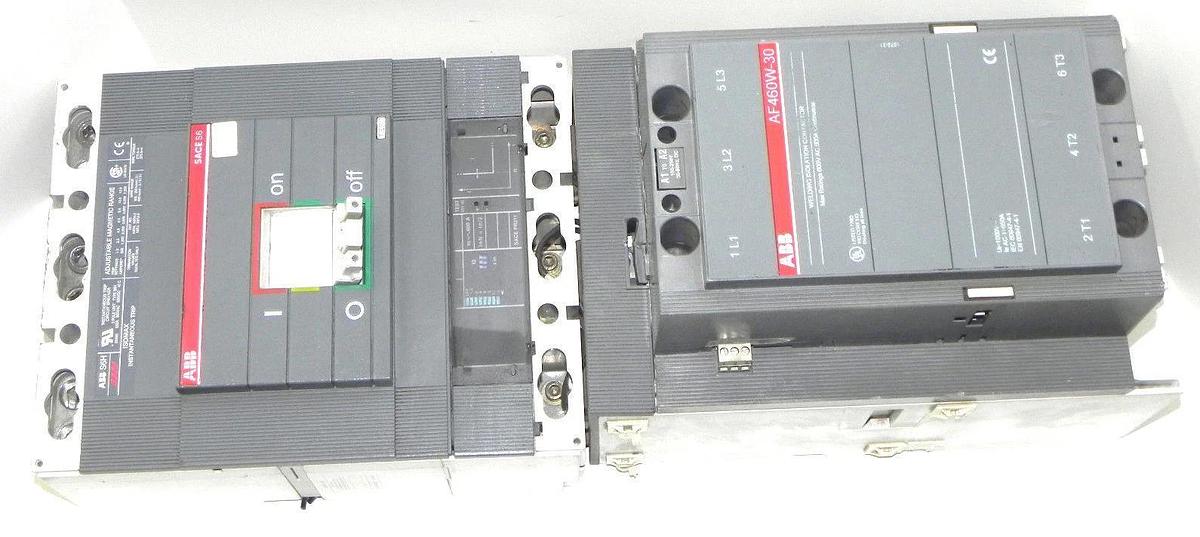 Used ABB AF460W-30 WELDING ISOLATION CONTACTOR AF460 W/ SACE S6 CIRCUIT BREAKER