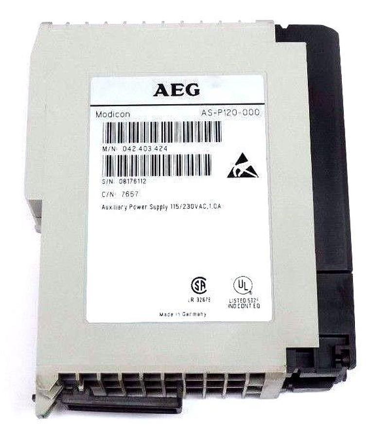 Used AEG MODICON AS-P120-000 AC POWER CONVERTER M/N 042 403 424 ASP120000