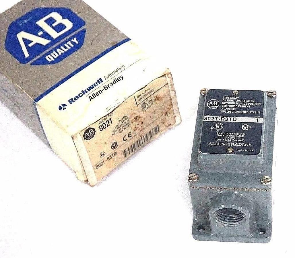 Used NEW ALLEN BRADLEY 802T-R3TD SER. 1 OILTIGHT LIMIT SWITCH 802TR3TD