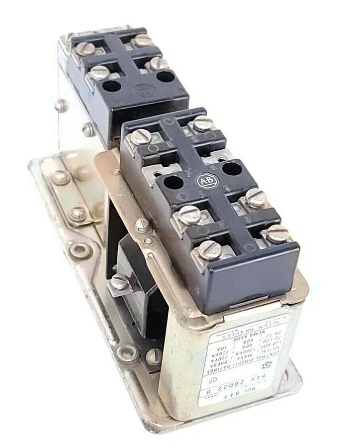 Used ALLEN BRADLEY 849-ZOD32 SER B TIME DELAY RELAY 849ZOD32 W/ 21A244 COIL 849-Z0D32