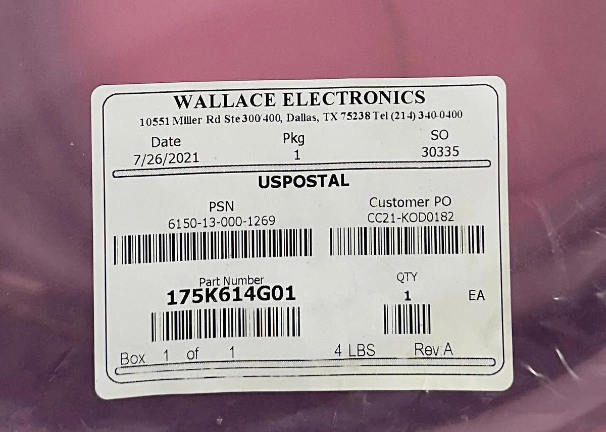 Used WALLACE ELECTRONICS 6150-13-000-1269 / 175K614G01 CORDSET ASSEMBLY NSFS