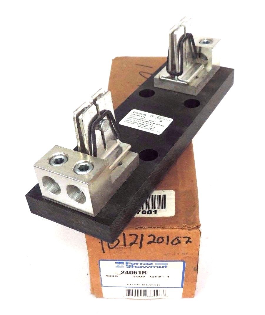 Used NIB FERRAZ SHAWMUT 24061R FUSE BLOCK 400A, 250V