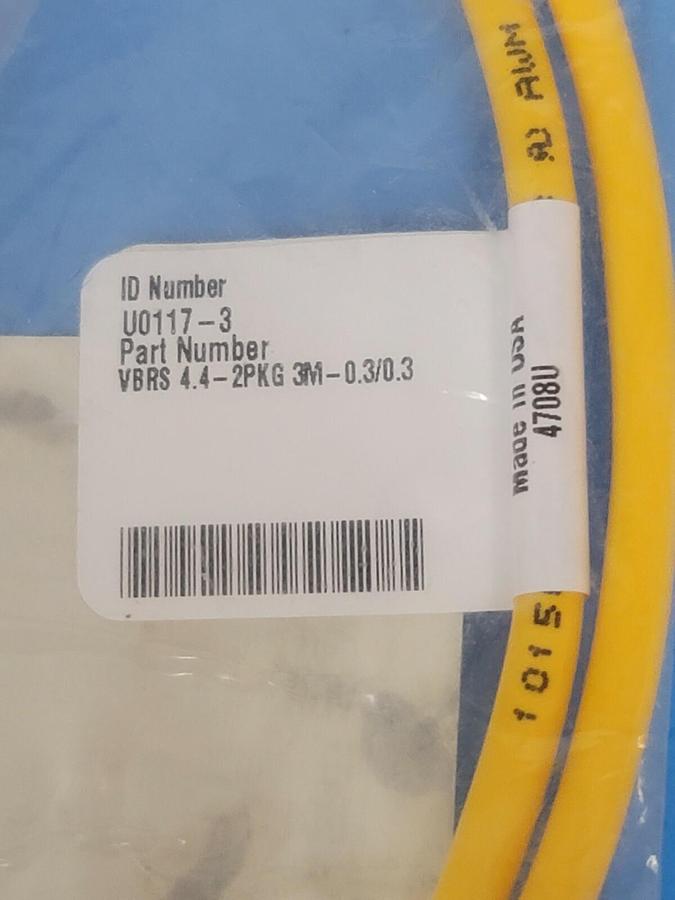 NEW TURCK VBRS 4.4-2PKG 3M-0.3/0.3 MOLDED TWIN JUNCTION ID NO. U0117-3